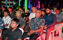 Locals of Haa Alif Uligan attending the special ceremony held at the island to inaugurate the headquarters of the Uthuru (North) ISPS Gateway Project being established in the northernmost islands of Maldives. -- Photo: Nishan Ali / Mihaaru News