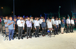 During the special ceremony held at Haa Alif atoll Uligan to inaugurate the headquarters of the Uthuru (North) ISPS Gateway Project being established in the northernmost islands of Maldives. -- Photo: Nishan Ali / Mihaaru News