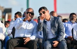 Senior official of Vitol and STO CEO Amir Mansoor at the inauguration of international bunkering services, held at HA. Hoarafushi.-- Photo: Nishan Ali / Mihaaru