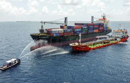 Launching of international bunkering services.-- Photo: Nishan Ali / Mihaaru