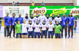 Maldivian team, Club WAMCO. -- Photo: Volleyball Association of Maldives (VAM)