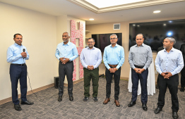 Permanent Representative of the Maldives to the United Nations Dr Ali Naseer Mohamed speaking at the ceremony held in the Permanent Mission of the Republic of Maldives to meet the Maldivian community residing in America. -- Photo: President's Office