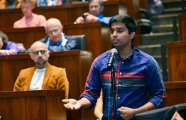 Attendees of the  “Dean’s Leadership Series" where President Dr. Mohamed Muizzu gave a speech at during his visit to Princeton University asking questions -- Photo: President's Office