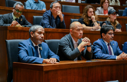 American Ambassador to Maldives and other high level officials of Maldives in the audience where President Dr. Mohamed Muizzu spoke at Princeton University -- Photo: President's Office