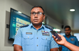 Chief Superintendent of Police Hussain Sameer.-- Photo: Fayaz Moosa / Mihaaru