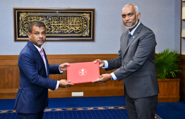 President Dr Mohamed Muizzu has presented the letter of appointment to Abdulla Nazim Ibrahim, appointing him as the Minister of Health -- Photo: President's Office