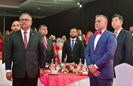 Prosecutor General Abbas Shareef and President's Office Minister Ibrahim Khaleel and other senior government officials attending the reception -- Photo: President's Office