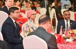 Minister of Transport and Civil Aviation Mohamed Ameen and Minister of Higher Education Dr Maryam Mariya and other senior government officials attending the ceremony -- Photo: Fayaz Moosa