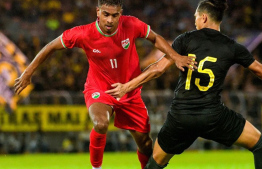 Miraash during his national team debut where he played two friendly matches against Malaysia and Singapore --