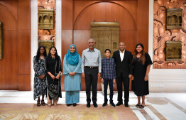 Yesterday's meeting of President Muizzu with Maldivians residing in New Delhi.-- Photo: President's Office