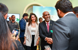 Some Bollywood actors meet and greet President Muizzu at a networking event held in Mumbai to promote Maldives tourism and business --- Photo/President's Office