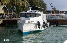 'Agri Boat' docked for transporting farmers' produce at Hulhumalé port. -- Photo: UNDP