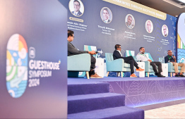 Panel discussion with experts from the tourism and hotel industry, at the Guesthouse Symposium -- Photo: Fayaz Moosa | Mihaaru