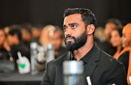 Bodybuilder Yameen (Yaanbe) at this year's Maldives Sports Awards. Yaanbe won a gold medal during last year's Asian Bodybuilding and Physique Sports Championship in the 85 kg category -- Photo: Fayaz Moosa | Mihaaru