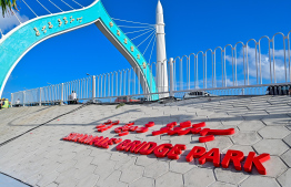 Opening of bridge park.-- Photo: Fayaz Moosa / Mihaaru