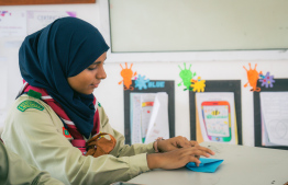 Scouts taking part in offline activities such as origami making during the JOTA-JOTI event -- Photo: Scout Association of Maldives