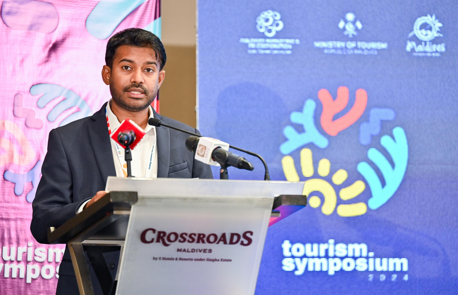 އެމްއެމްޕީއާރްސީގެ މެނޭޖިން ޑިރެކްޓަރު އިބްރާހިމް ޝިއުރީ އިވެންޓެއްގައި ވާހަކަދައްކަވަނީ. -- ފޮޓޯ: މިހާރު