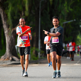 Participants of the 10 kilometre Dhiraagu Maldives Road Race 2024 -- Photo: Nishan Ali | MIhaaru