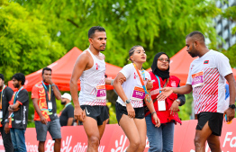 Participants of the Dhiraagu Maldives Road Race 2024 -- Photo: Nishan Ali | Mihaaru