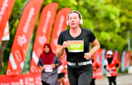 Participants of the Dhiraagu Maldives Road Race 2024 -- Photo: Nishan Ali | Mihaaru