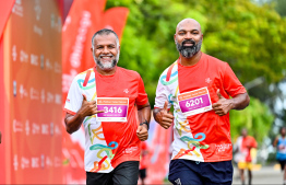 Participants of the Dhiraagu Maldives Road Race 2024 -- Photo: Nishan Ali | Mihaaru