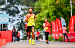 Participants of the Dhiraagu Maldives Road Race 2024's half marathon -- Photo: Nishan Ali | MIhaaru