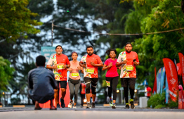 Participants of the Dhiraagu Maldives Road Race 2024's half marathon -- Photo: Nishan Ali | MIhaaru