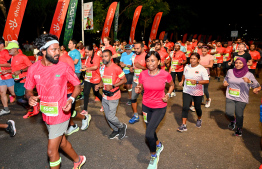 Participants of the Dhiraagu Maldives Road Race 2024's half marathon -- Photo: Nishan Ali | MIhaaru