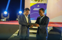 Addu City Mayor Ali Nizar and Councillor Hussain Zareer during the launching event -- Photo: Addu City Council