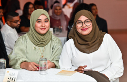 Journalists from Adhadhu News attending the Journalism Awards ceremony -- Photo: Nishan Ali