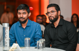 Members of Maldives Media Council taking part in the Journalism Awards ceremony -- Photo: Fayaz Moosa