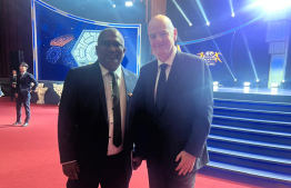 Normalization Committee Chair Zuhoor (R) with FIFA President Infantino (L)