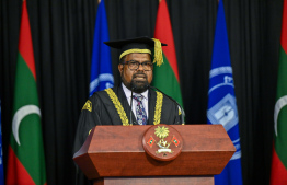 MNU's Chancellor Dr. Mahmood Shaugee speaking at the graduation ceremony -- Photo: President's Office