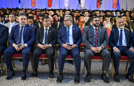 Ministers attending the MNU Graduation ceremony -- Photo: President's Office