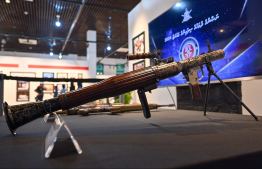 Weapons used during the November 3 terrorist attack on display -- Photo: Nishan Ali