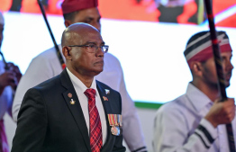 Major General Retired Moosa Ali Jaleel awarded the Grand Order of Military Honour.-- Photo: President's Office