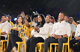 MDP Rally at Artificial Beach last night.-- Photo: Nishan Ali / Mihaaru