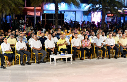 MDP's rally at Artificial Beach last night.-- Photo: Nishan Ali / Mihaaru