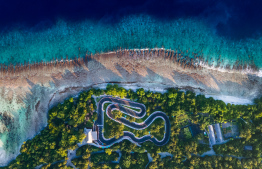 Kandima Maldives' e-go-karting track, the first of its kind in Maldives -- Photo: Fayaz Moosa | Mihaaru