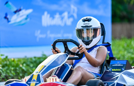 Tourists go-karting in Kandima Maldives -- Photo: Fayaz Moosa | Mihaaru