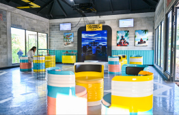 Waiting area of Kandima Resort's E-Go-Karting Track -- Photo: Fayaz Moosa | Mihaaru