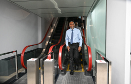 President Dr Mohamed Muizzu visiting the newly opened Development Bank of Maldives after its inauguration -- Photo: President's Office