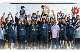 11th  National Handball Tournament 2024 2nd Division Men's Champion Thulhaadhoo Young Eagle Sports (TYES).-- Photo: Handball Association