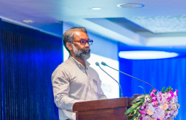 AMDC CEO Kishore Asokan speaking during the ceremony held last night -- Photo: AMDC