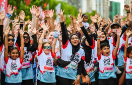 Ooredoo Fun Run.-- Photo: Nishan Ali / Mihaaru