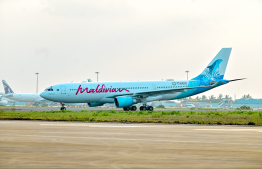 Maldivian's first wide body aircraft, Airbus A330 landed at Velana International Airport -- Photo: Nishan Ali