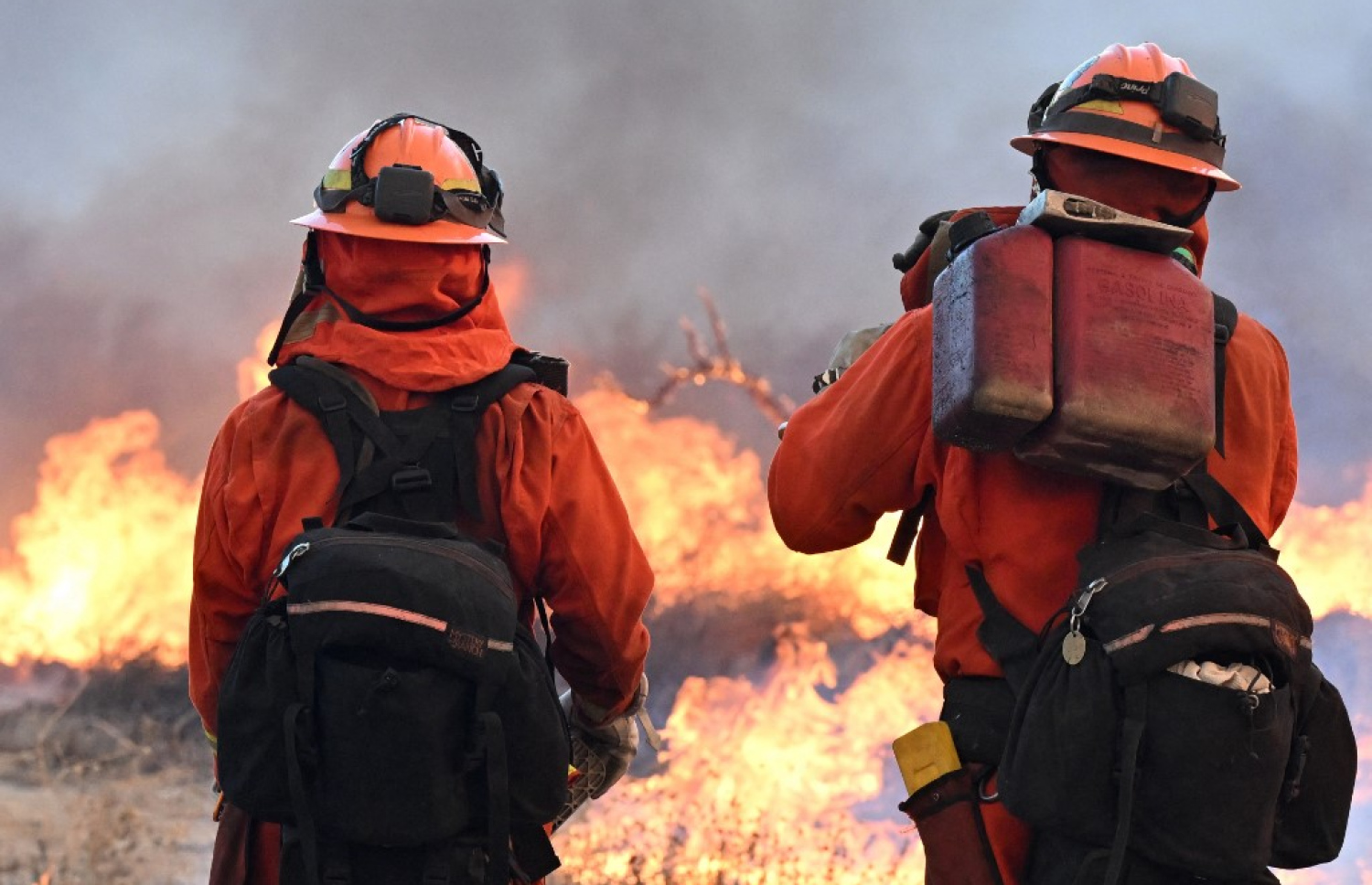 ލޮސް އެންޖަލިސްގައި އަލަށް ރޯވި އަލިފާން ނިއްވަން އިއްޔެ މަސައްކަތްކުރަނީ. -- ފޮޓޯ: އޭއެފްޕީ