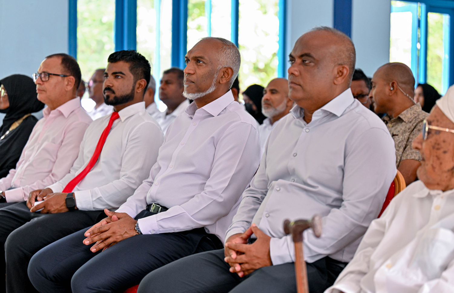 ރައީސް ޑރ. މުހައްމަދު މުއިއްޒު ހއ. މޮޅަދޫ ރައްޔިތުންނާ ބައްދަލުކުރައްވަނީ--- ފޮޓޯ: ރައީސް އޮފީސް