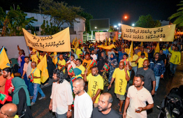 MDP Protest.-- Photo: Nishan Ali / Mihaaru