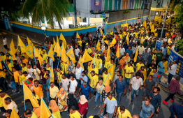 MDP Protest.-- Photo: Nishan Ali / Mihaaru